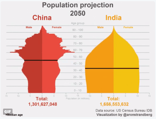 This graphic shows India's population overtaking China | News | Nature Index