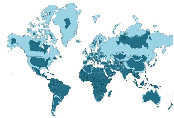 This Animated Map Shows The True Size Of Each Country Nature Index